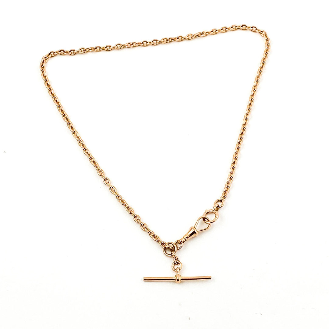 Victorian Era Rose Gold Lanyard Watch Chain - Kingdom Jewelry