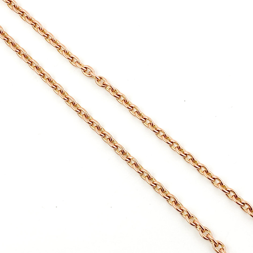 Victorian Era Rose Gold Lanyard Watch Chain - Kingdom Jewelry