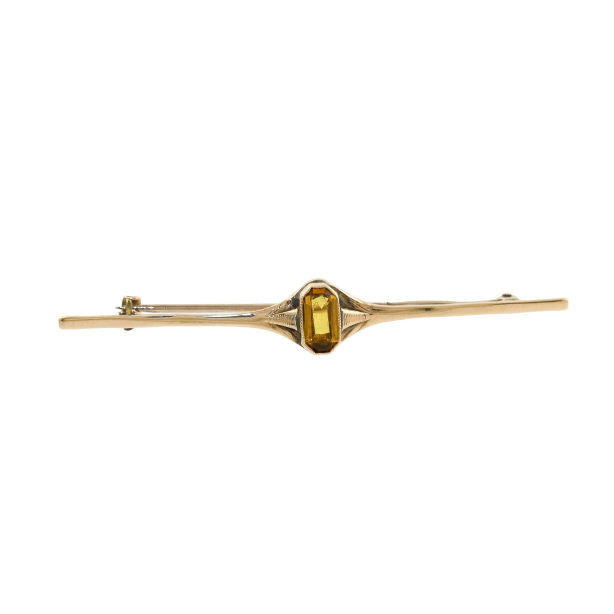 Vintage 10k Citrine Pin - Kingdom Jewelry