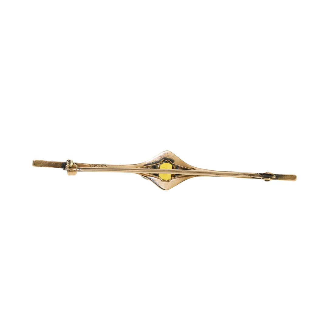 Vintage 10k Citrine Pin - Kingdom Jewelry