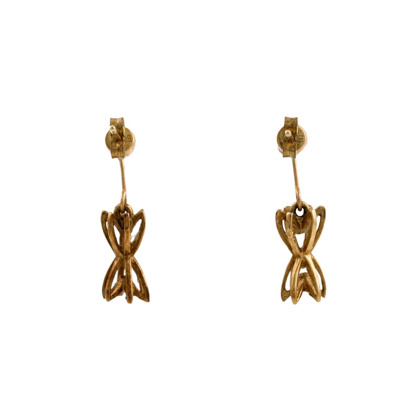 Vintage 10k Gold Drop Earring - Kingdom Jewelry
