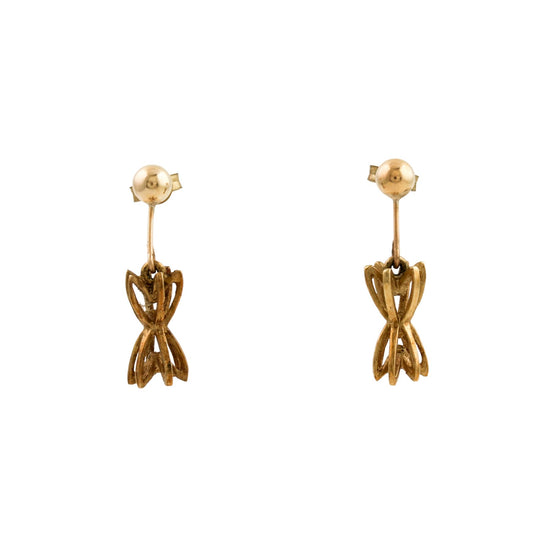 Vintage 10k Gold Drop Earring - Kingdom Jewelry