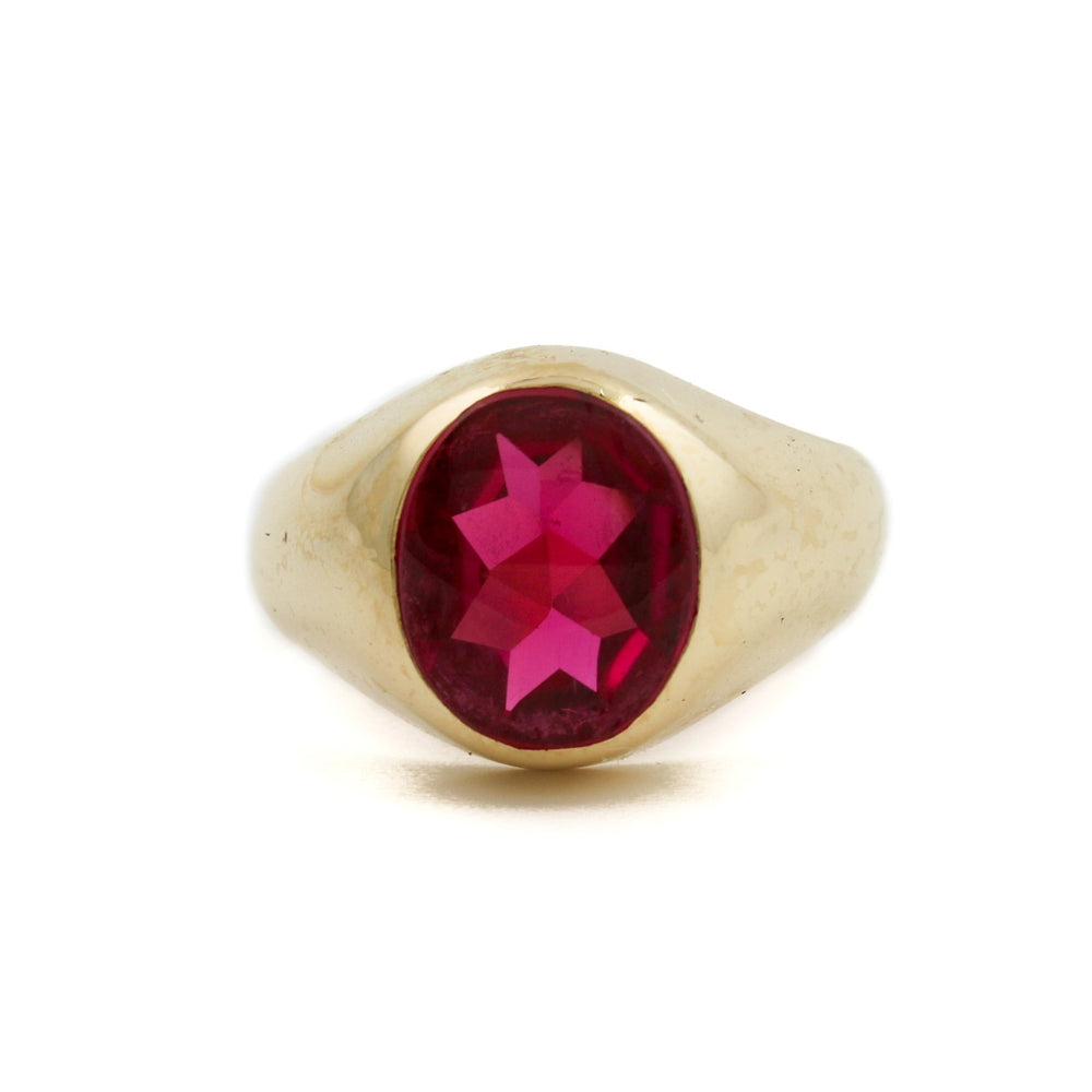 
                      
                        Vintage 10k Gold Synthetic Ruby Ring Size 8 - Kingdom Jewelry
                      
                    