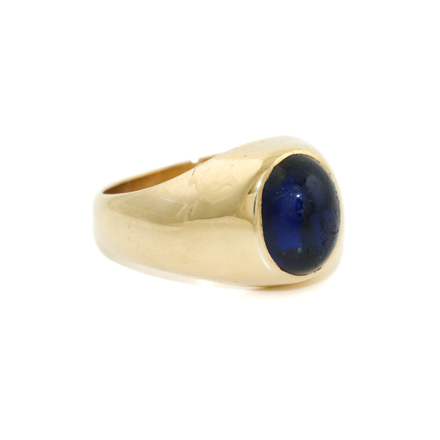 Vintage 10k Gold Synthetic Sapphire Ring - Kingdom Jewelry