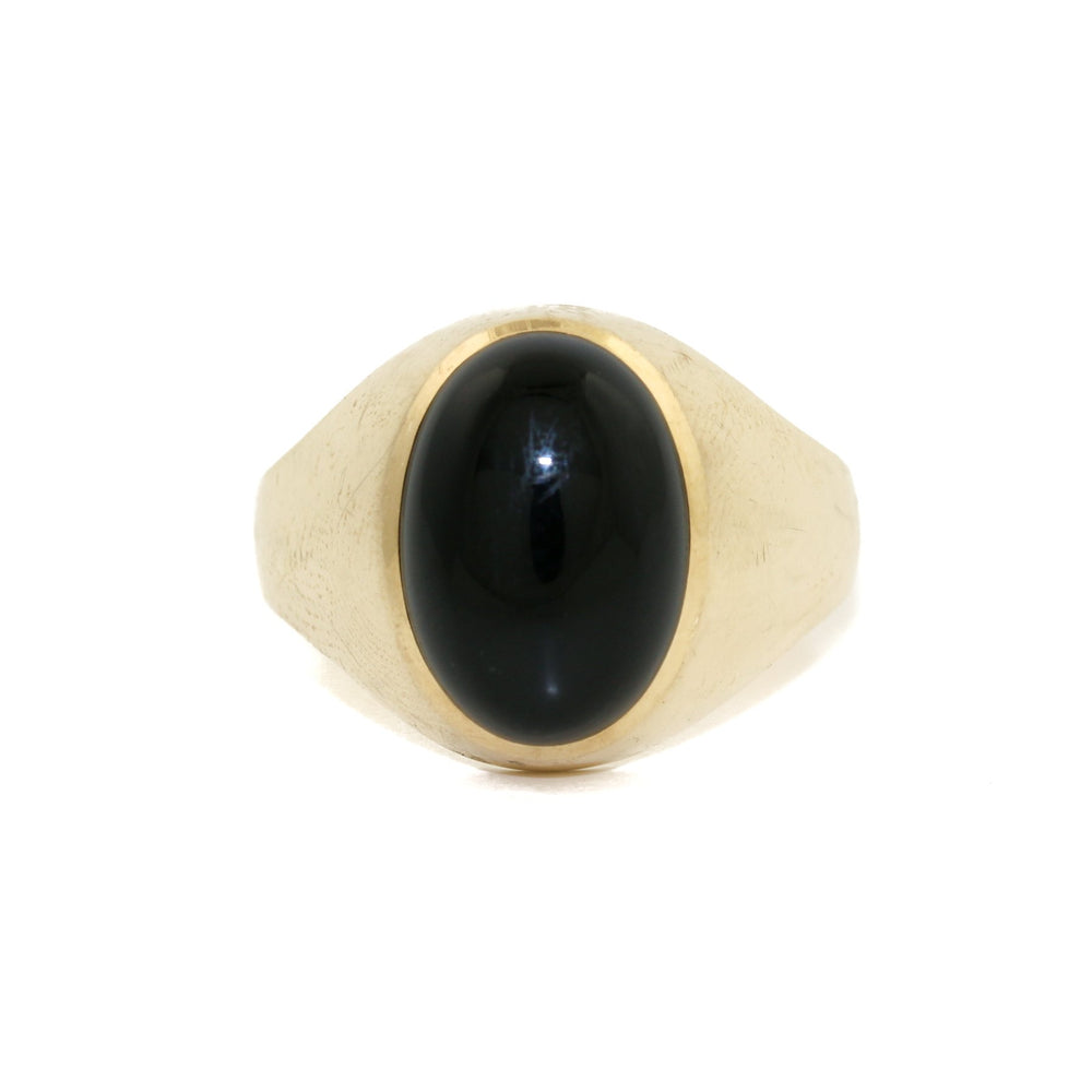 Vintage 10k Gold x Onyx Signet - Kingdom Jewelry