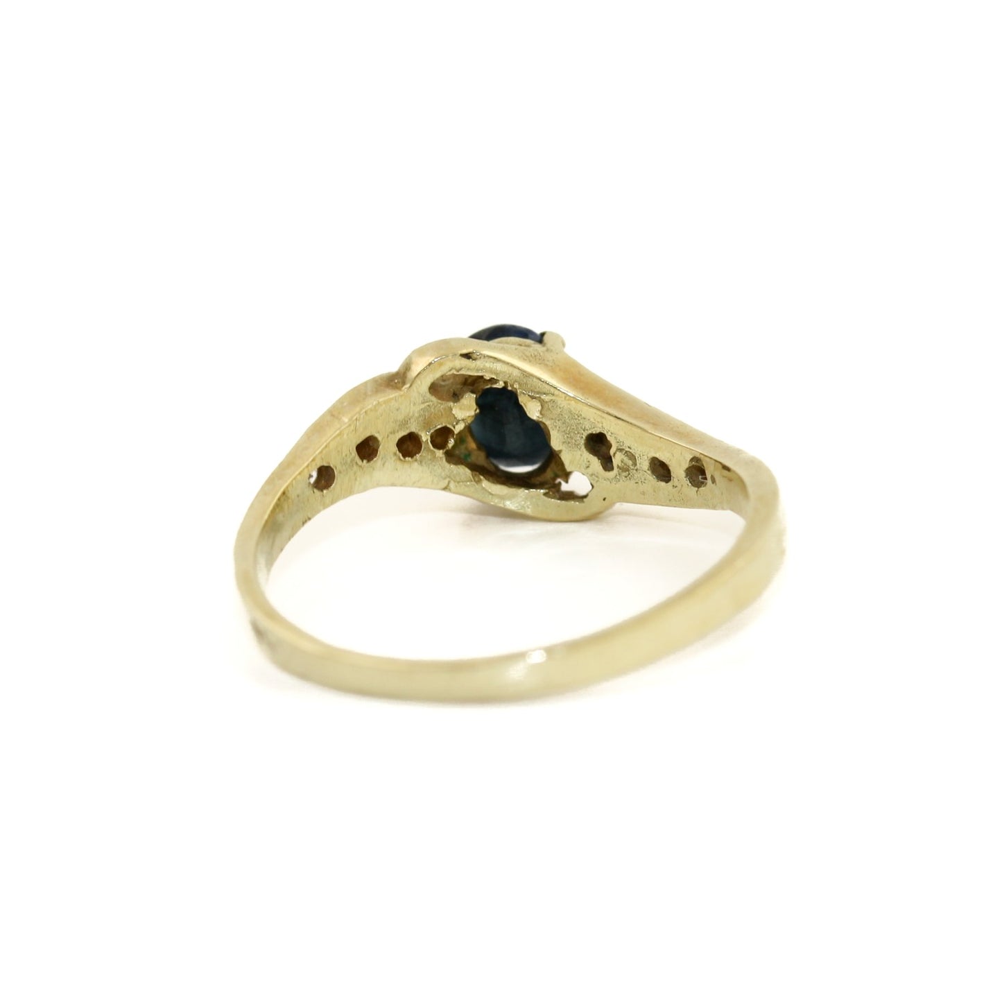 Vintage 14k Gold Dark Stone x Diamonds - Kingdom Jewelry