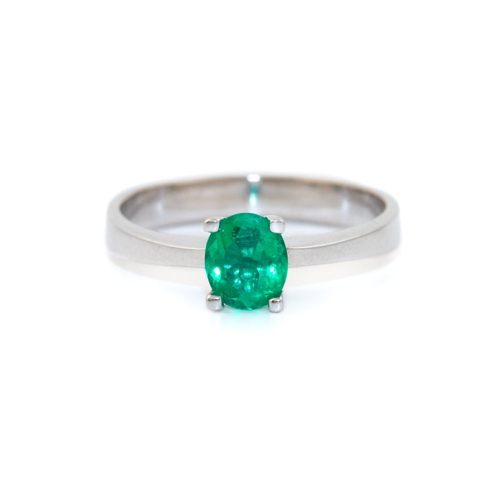 
                      
                        Vintage 18K Oval Cut Emerald Ring - Kingdom Jewelry
                      
                    