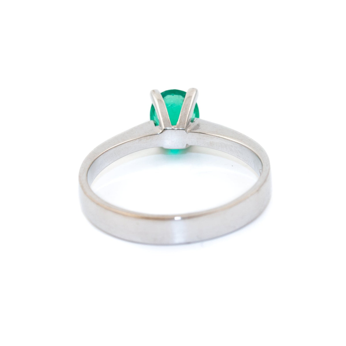 Vintage 18K Oval Cut Emerald Ring - Kingdom Jewelry