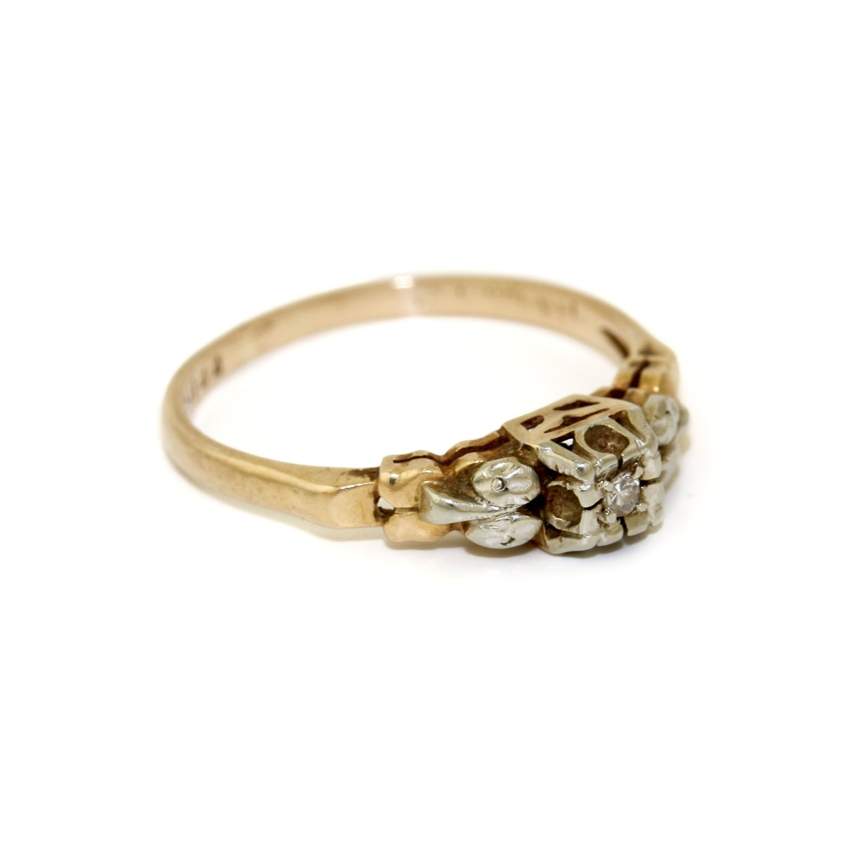 Vintage 1950's 14KT Gold x Diamond Ring - Kingdom Jewelry