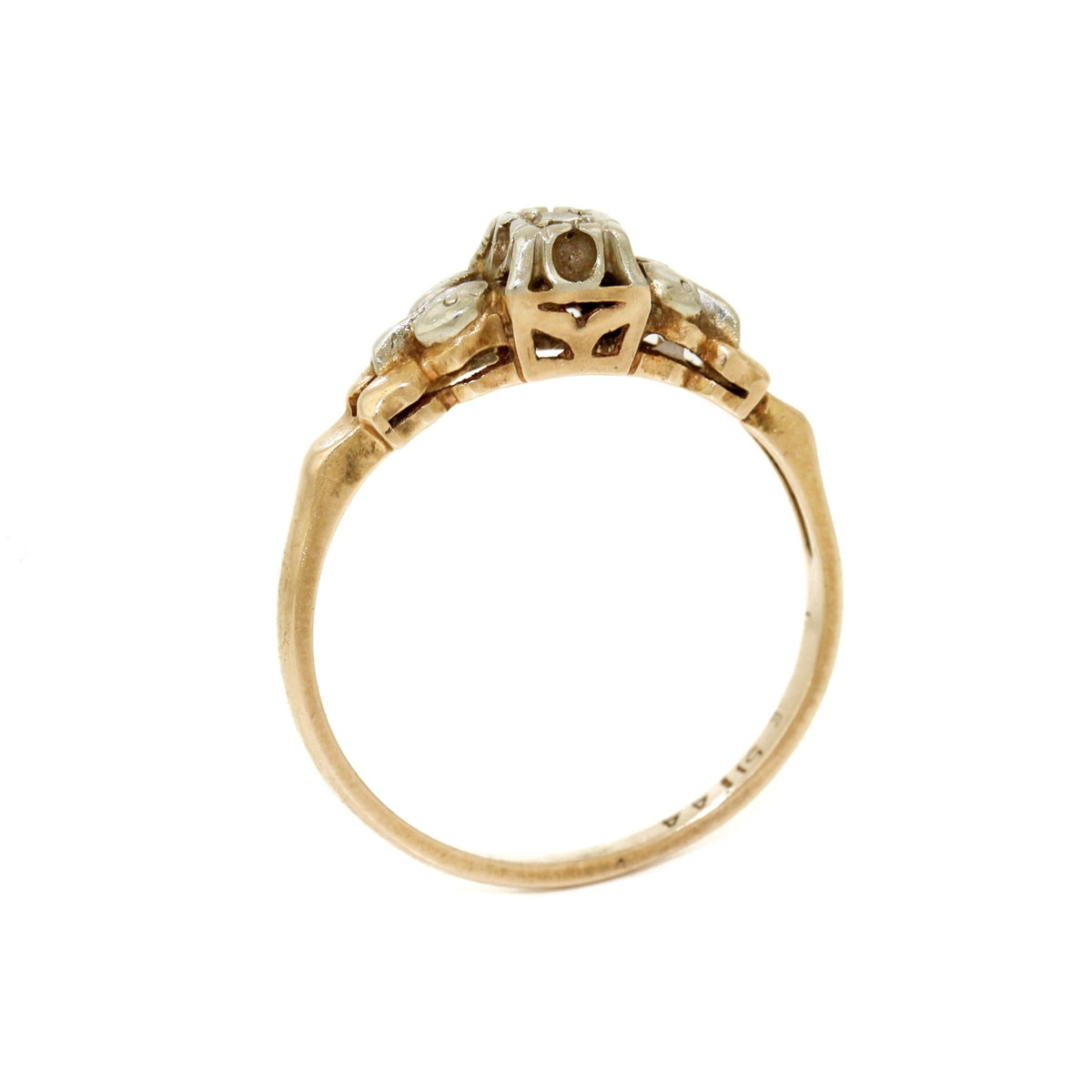 Vintage 1950's 14KT Gold x Diamond Ring - Kingdom Jewelry