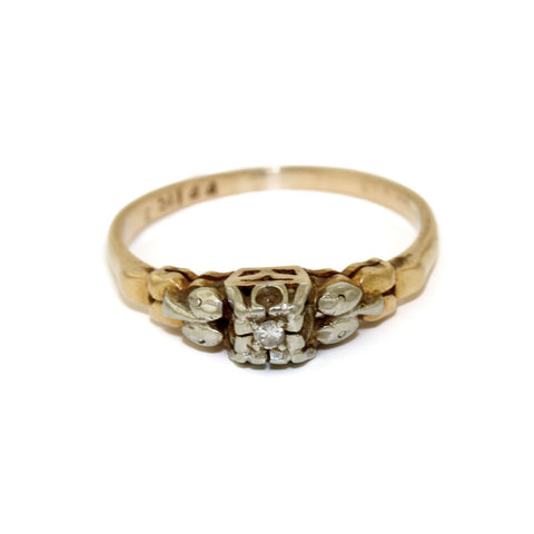 Vintage 1950's 14KT Gold x Diamond Ring - Kingdom Jewelry