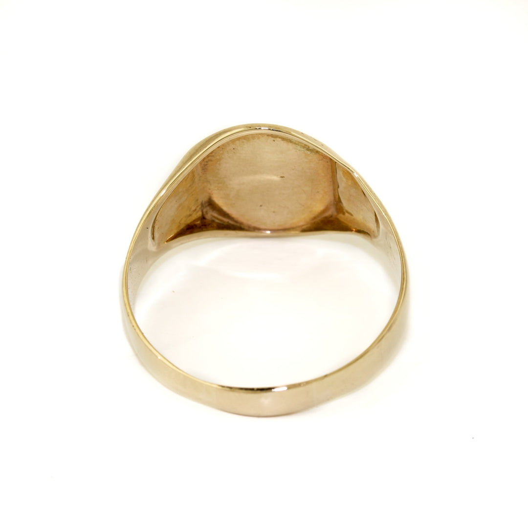 Vintage 1950s Gold Cursive Signet - Kingdom Jewelry