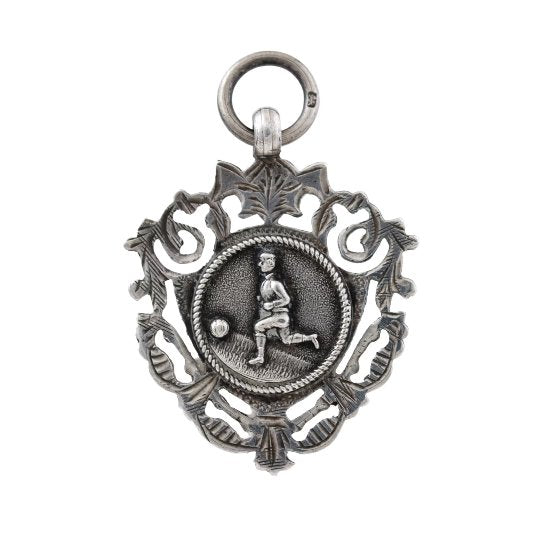 Load image into Gallery viewer, Vintage Football Soccer Participation Award Medal Pendant - Kingdom Jewelry
