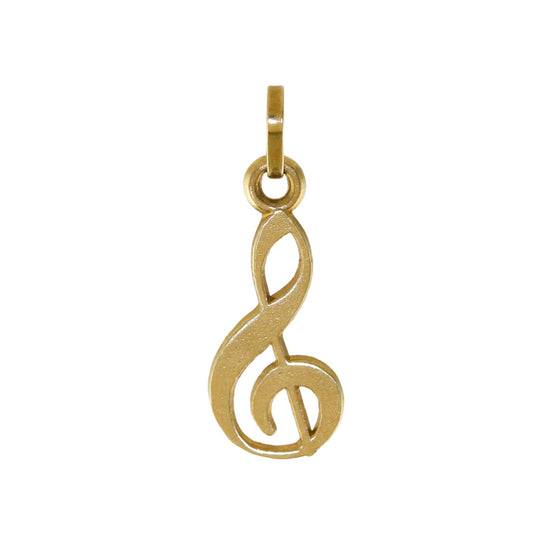 Load image into Gallery viewer, Vintage Gold &amp;quot;Clef Note&amp;quot; Pendant - Kingdom Jewelry

