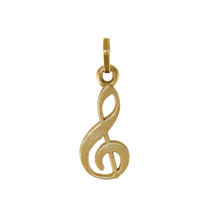 Vintage Gold "Clef Note" Pendant - Kingdom Jewelry