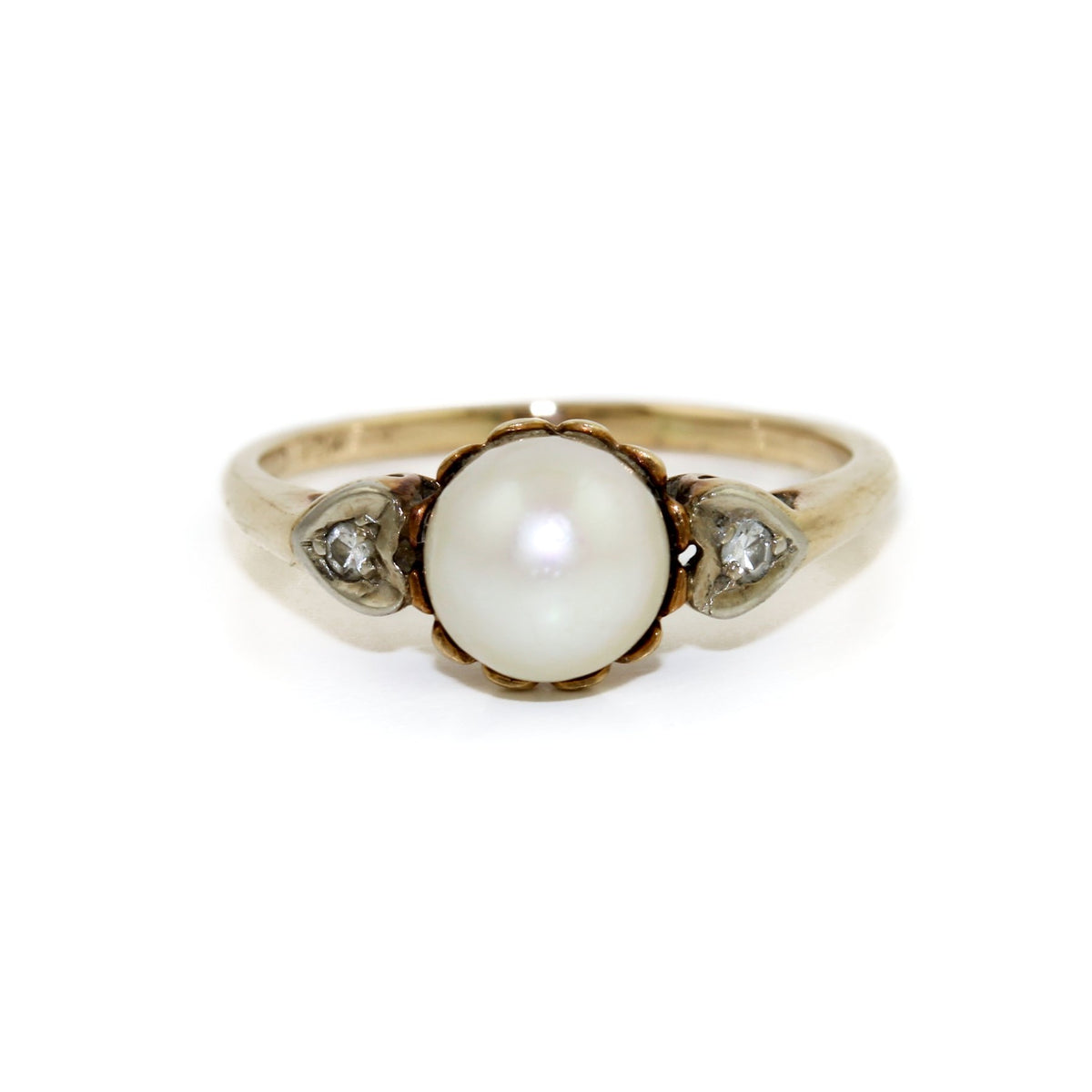 Vintage Gold x Pearl & Diamond Ring - Kingdom Jewelry
