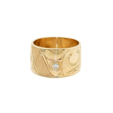 Vintage Indigenous 14k Gold Band x Diamond - Kingdom Jewelry