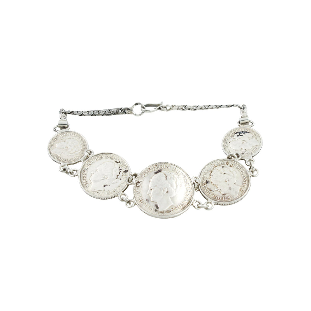 Vintage Silver Coin Bracelet - Kingdom Jewelry