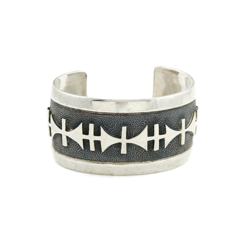 Vintage Silver Hopi Overlay Bracelet - Kingdom Jewelry