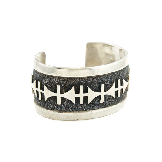 Vintage Silver Hopi Overlay Bracelet - Kingdom Jewelry