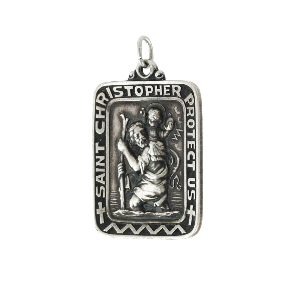 
                      
                        Vintage Silver St. Christopher "Protect Us" Pendant - Kingdom Jewelry
                      
                    