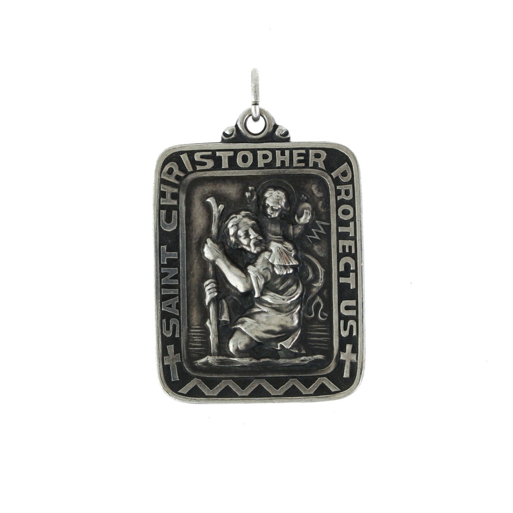 
                      
                        Vintage Silver St. Christopher "Protect Us" Pendant - Kingdom Jewelry
                      
                    