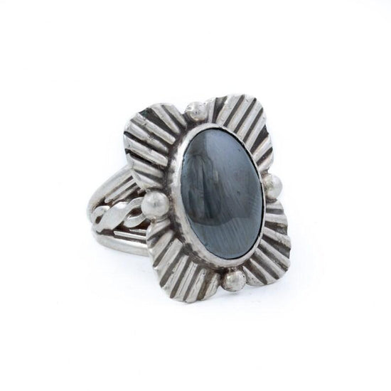 Vintage Sterling Silver Pyrite Ring - Kingdom Jewelry