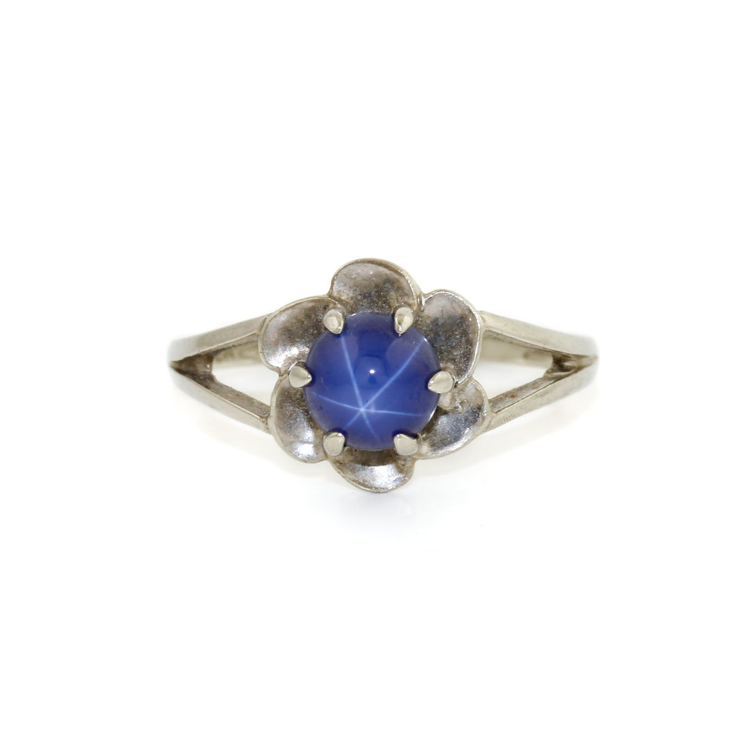 Vintage White Gold x Star Sapphire Ring - Kingdom Jewelry