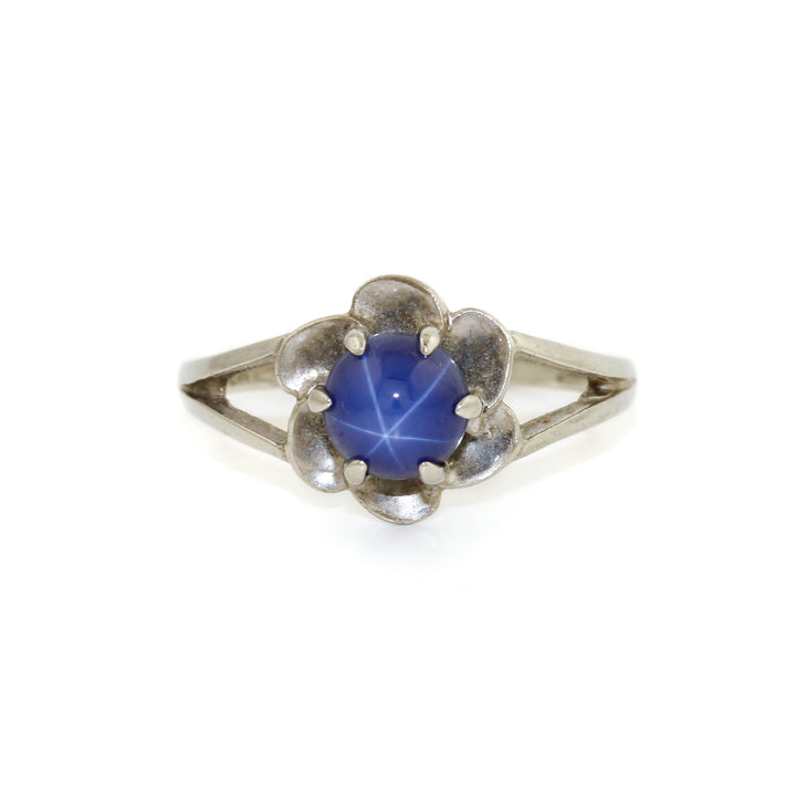 Vintage White Gold x Star Sapphire Ring - Kingdom Jewelry