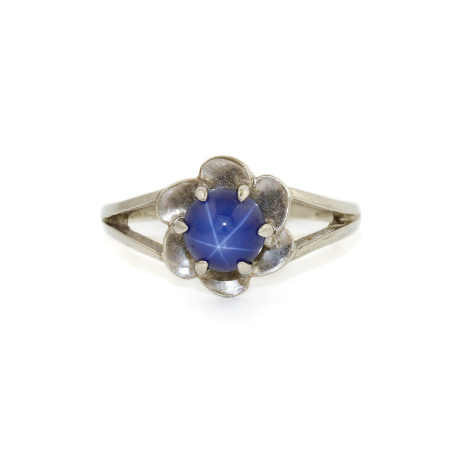 Vintage White Gold x Star Sapphire Ring - Kingdom Jewelry