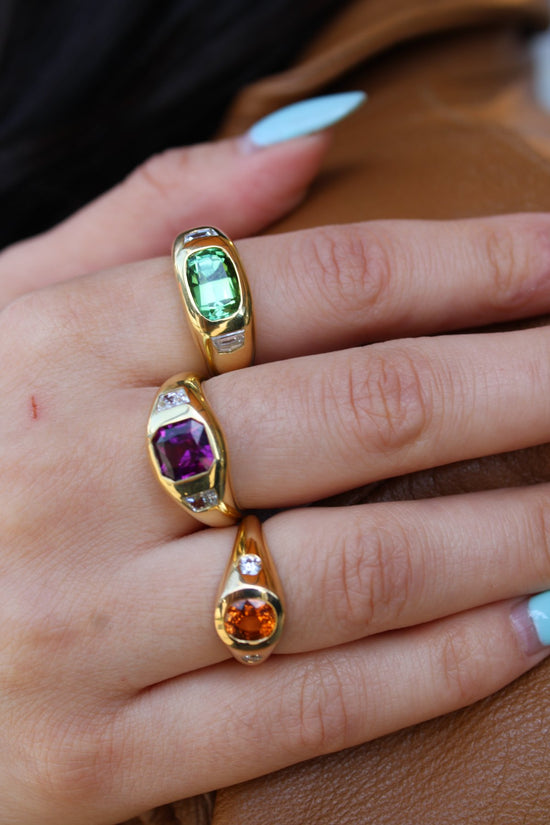 Vivaldi Purple Garnet Diamond Ring - Kingdom Jewelry