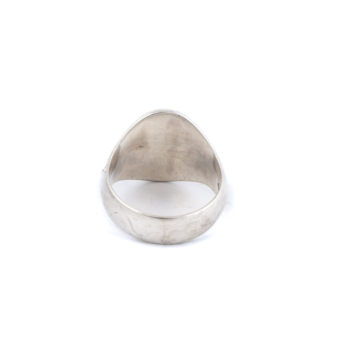 Weathered Sterling Silver Blank Signet Ring - Kingdom Jewelry