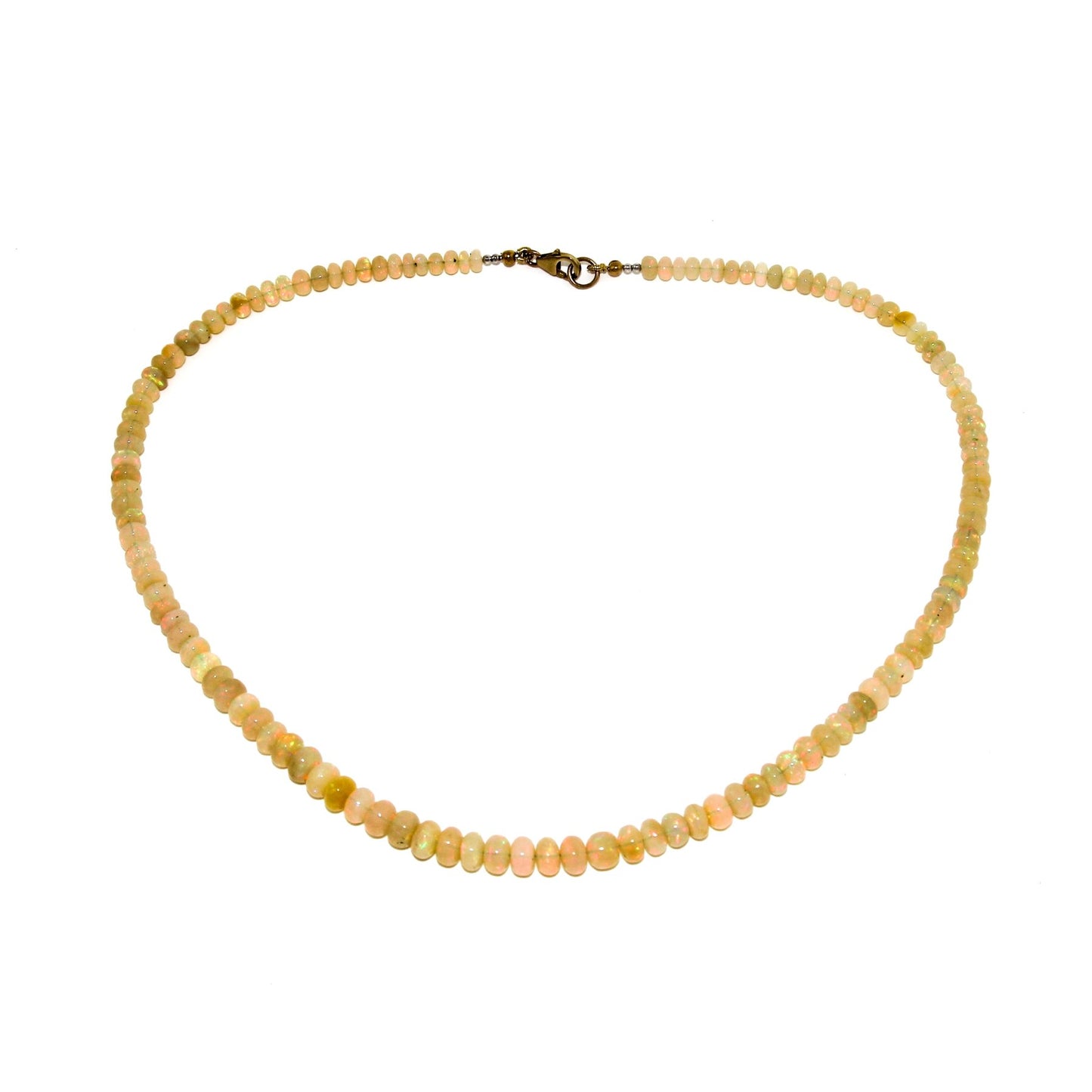 Welo Opal Beaded Necklace x 10k Clasp - Kingdom Jewelry