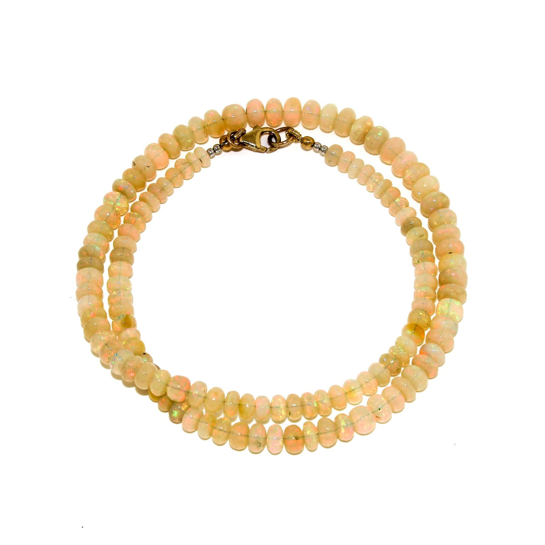 Welo Opal Beaded Necklace x 10k Clasp - Kingdom Jewelry