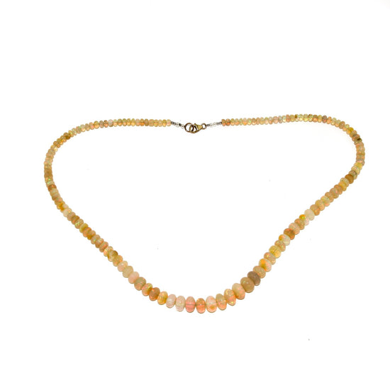 Welo Opal Beaded Necklace x 10k Gold Clasp by Kingdom - Kingdom Jewelry