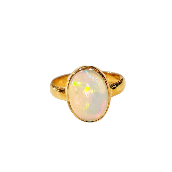 Welo Opal Ring in 14 K - Kingdom Jewelry