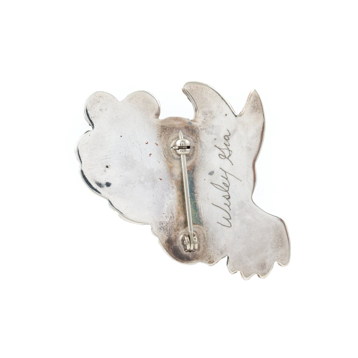 "Wesley Sia" Mosaic-Inlay Hummingbird Zuni Pin - Kingdom Jewelry