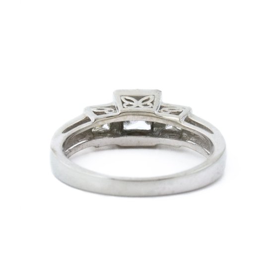 White Gold Art Deco Diamond Ring - Kingdom Jewelry
