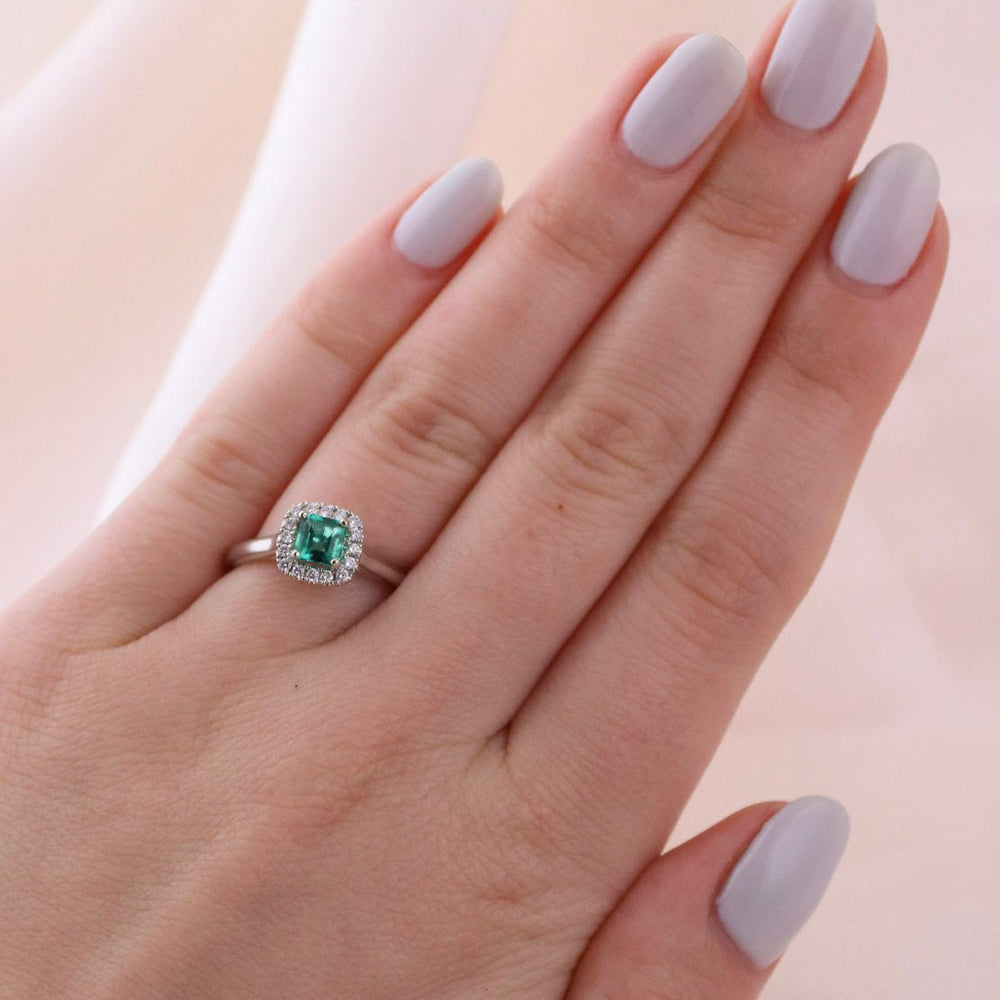 
                      
                        White Gold Emerald x Pave Diamond Ring - Kingdom Jewelry
                      
                    