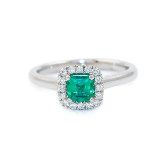 
                      
                        White Gold Emerald x Pave Diamond Ring - Kingdom Jewelry
                      
                    