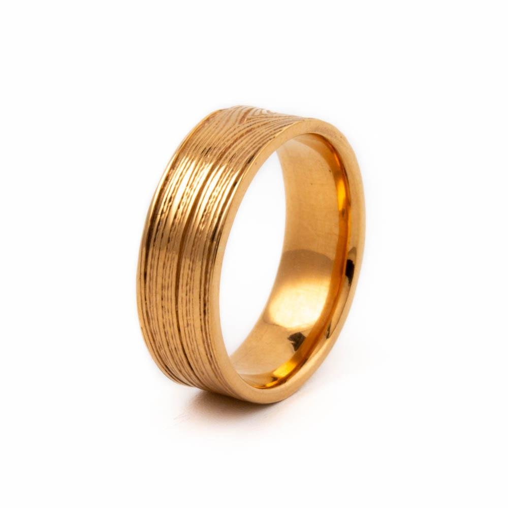 
                      
                        Woodgrain X Rose Wedding Band - Kingdom Jewelry
                      
                    