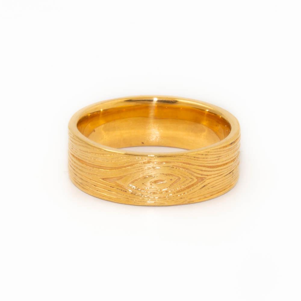 
                      
                        Woodgrain X Yellow Wedding Band - Kingdom Jewelry
                      
                    