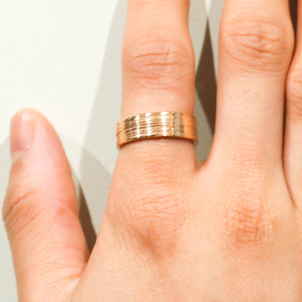 
                      
                        Woodgrain X Yellow Wedding Band - Kingdom Jewelry
                      
                    