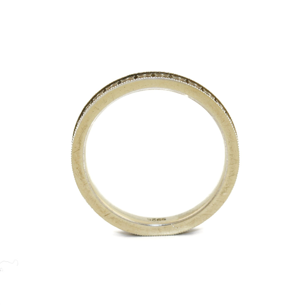 Yellow Gold Art-Deco Slim Cigar Band - Kingdom Jewelry