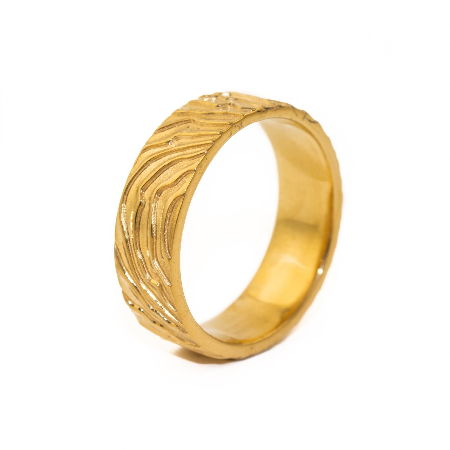 Yellow Gold Fingerprint Band - Kingdom Jewelry