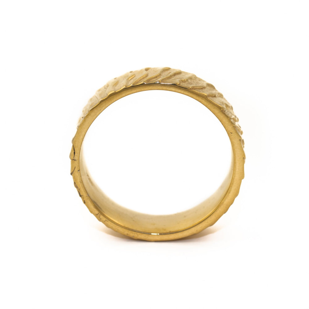 
                      
                        Yellow Gold Fingerprint Band - Kingdom Jewelry
                      
                    