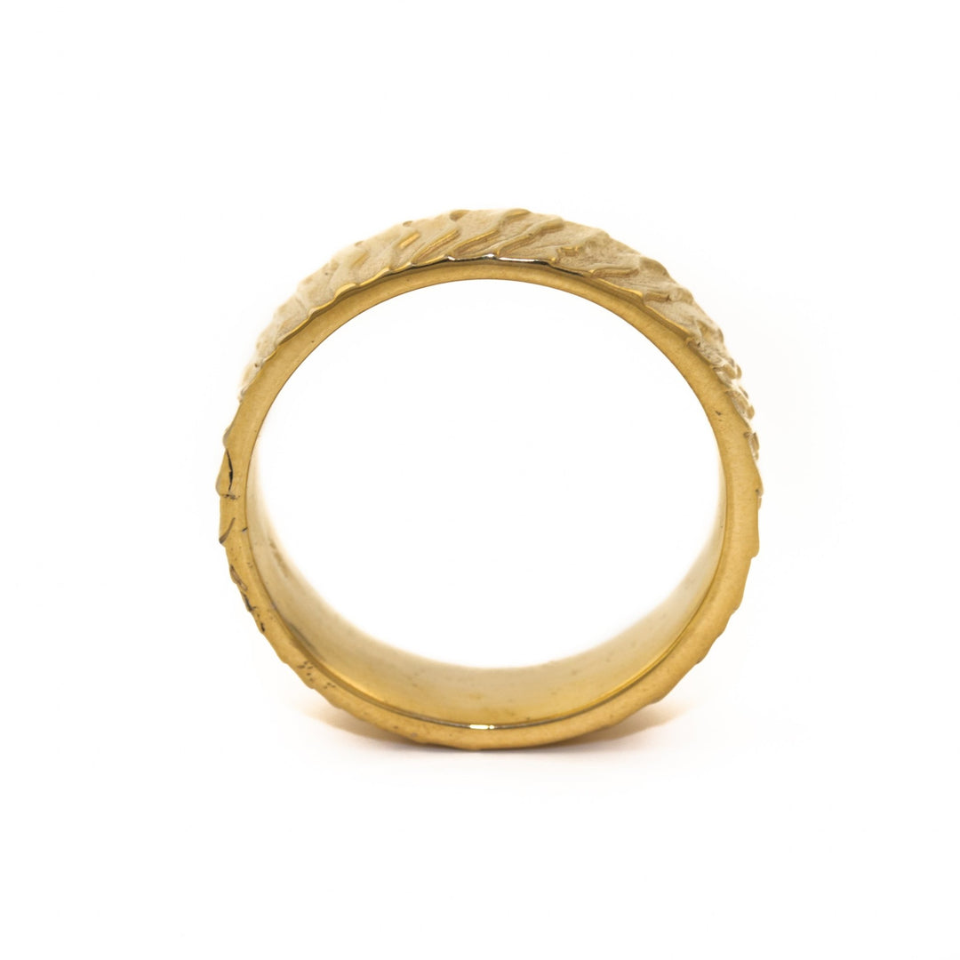 Yellow Gold Fingerprint Band - Kingdom Jewelry