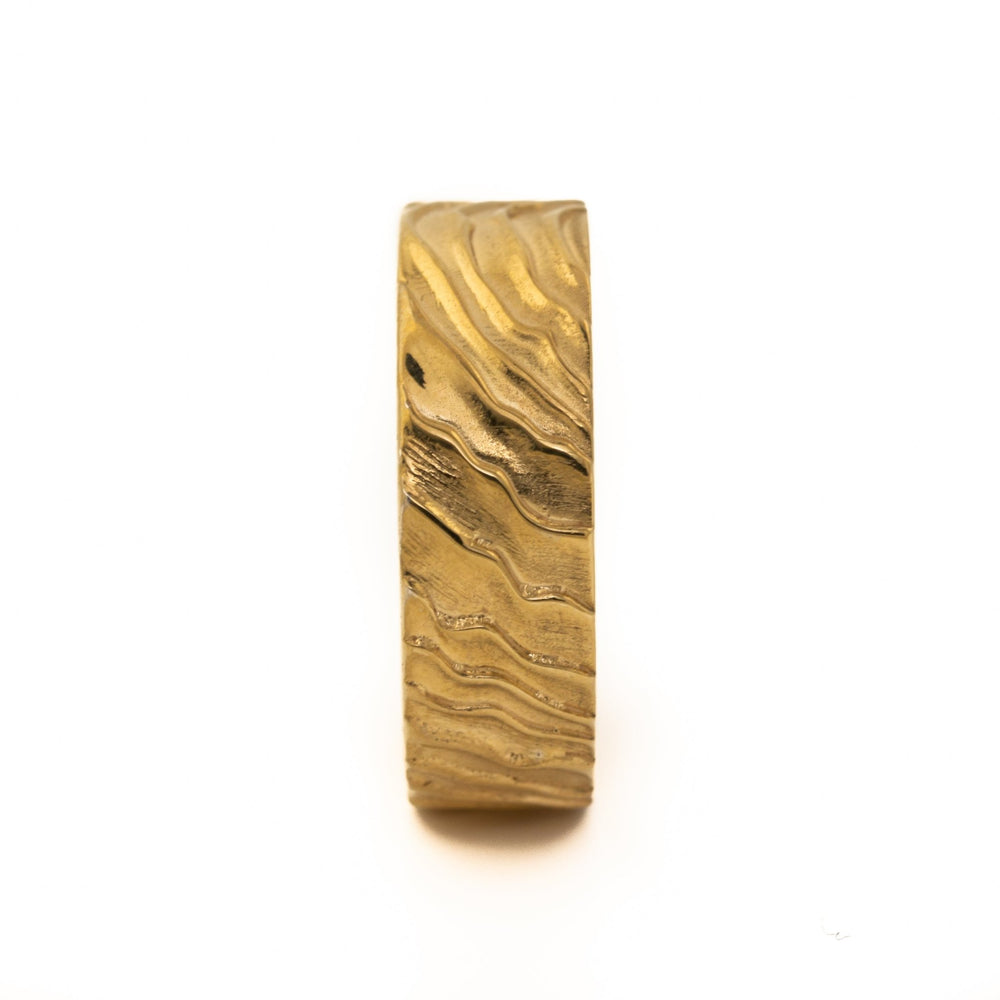 
                      
                        Yellow Gold Fingerprint Band - Kingdom Jewelry
                      
                    