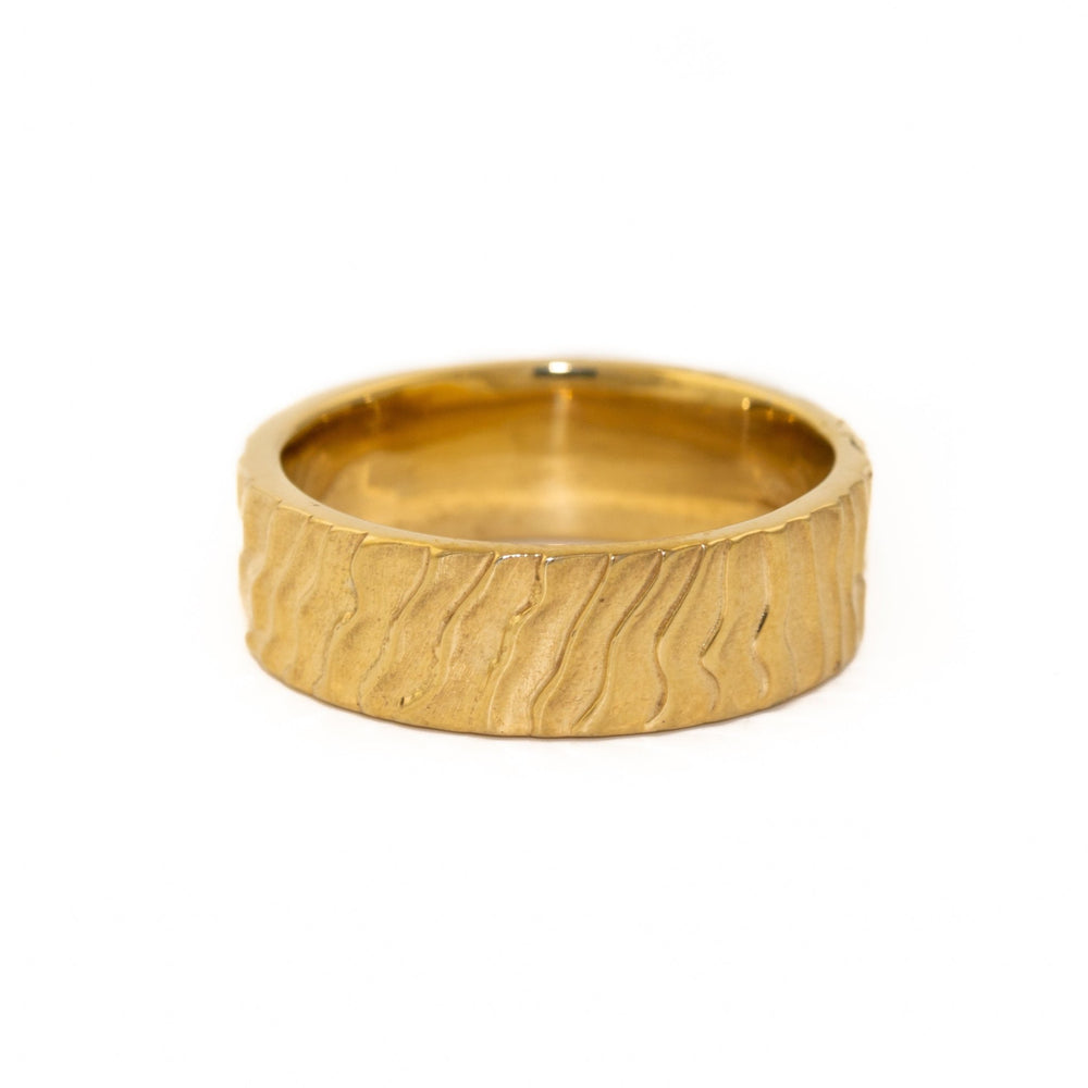 
                      
                        Yellow Gold Fingerprint Band - Kingdom Jewelry
                      
                    