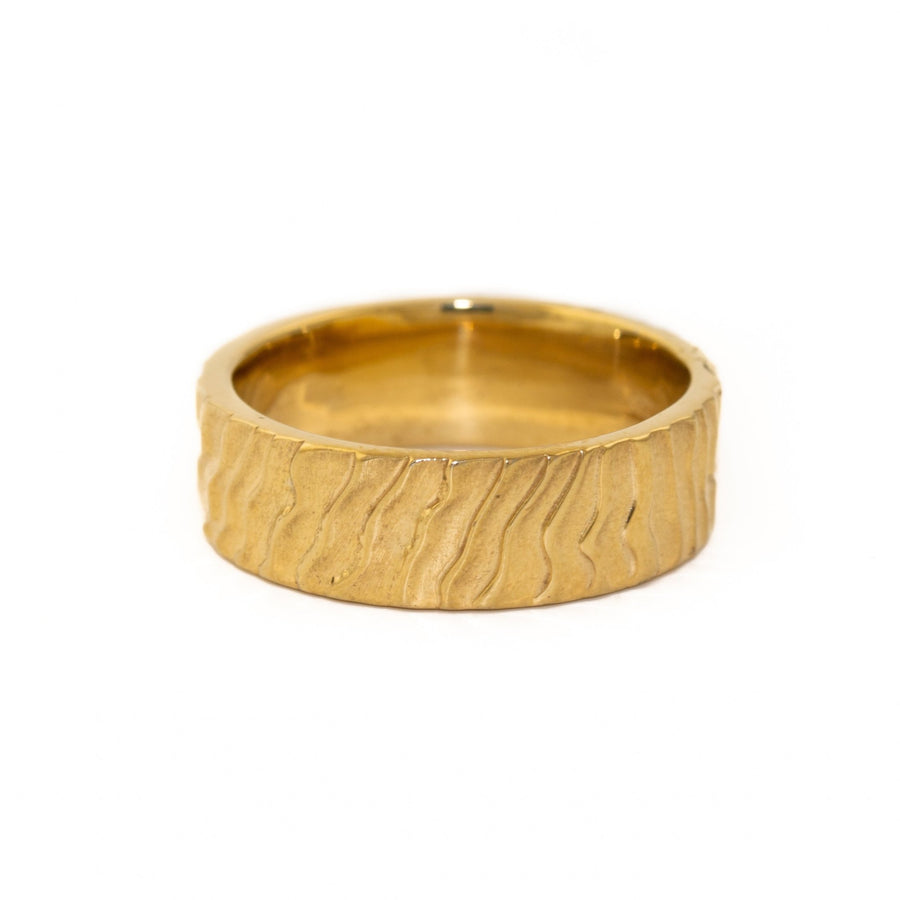 Yellow Gold Fingerprint Band - Kingdom Jewelry